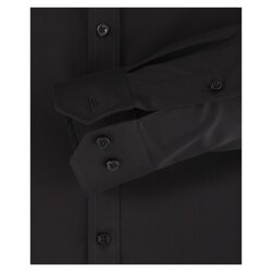 VENTI Herren Businesshemd Langarm Kent Body-Fit Schwarz