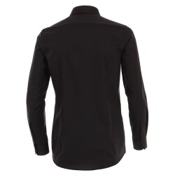 VENTI Herren Businesshemd 72er Langarm Kent Body-Fit Schwarz