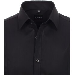 VENTI Herren Businesshemd Langarm Kent Body-Fit Schwarz