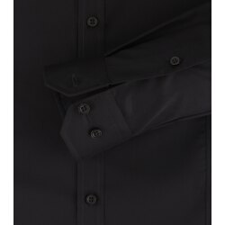 VENTI Herren Businesshemd Langarm Kent Body-Fit Schwarz