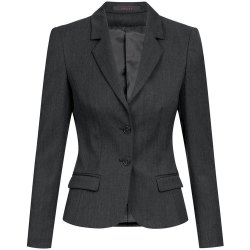 Greiff Corporate Wear BASIC Damen Business-Blazer Reverskragen Slim Fit Schurwollmix OEKO TEX® Anthrazit