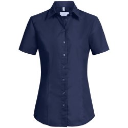 Greiff Corporate Wear BASIC Damen Business-Bluse Kurzarm Kentkragen Regular Fit Baumwollmix OEKO TEX® pflegeleicht Marine