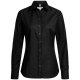 Greiff Corporate Wear Modern with 37.5® Damen Business-Bluse Langarm Kentkragen Regular Fit Baumwollmix Stretch OEKO TEX® Schwarz