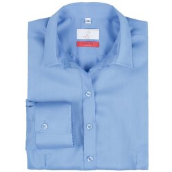 Greiff Corporate Bluse PREMIUM Damen Bügelfrei Mittelblau