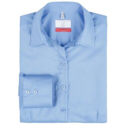 Greiff Corporate Bluse PREMIUM Damen Bügelfrei Mittelblau