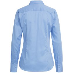 Greiff Corporate Wear PREMIUM Damen Bluse Langarm Kentkragen Regular Fit Baumwollmix OEKO TEX® Bügelfrei Mittelblau