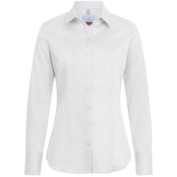 Greiff Corporate Wear PREMIUM Damen Bluse Langarm Kentkragen Regular Fit Baumwollmix OEKO TEX® Bügelfrei Weiß