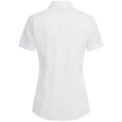 Greiff Corporate Wear PREMIUM Damen Bluse Kurzarm Kentkragen Regular Fit Baumwollmix Stretch OEKO TEX® Bügelfrei Weiß
