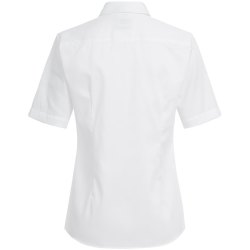 Greiff Corporate Wear PREMIUM Damen Bluse Kurzarm Kentkragen Comfort Fit Baumwollmix Stretch OEKO TEX® Bügelfrei Weiß