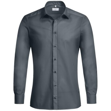 Greiff Corporate Hemd BASIC Herren Slim Fit OEKO TEX® Anthrazit