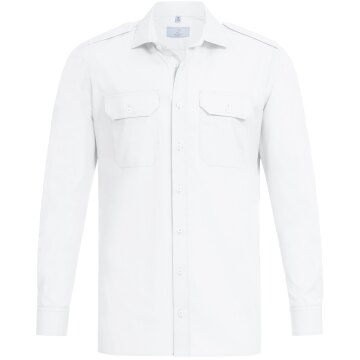Greiff SIMPLE Herren Pilothemd Langarm New-Kent Regular Fit Weiß
