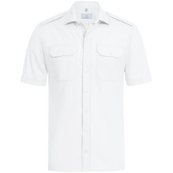 Greiff Corporate Wear SIMPLE Herren Pilothemd Kurzarm New-Kentkragen Regular Fit Baumwollmix OEKO TEX® Weiß