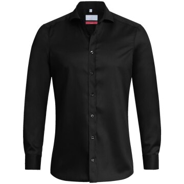 Greiff Corporate Hemd PREMIUM Herren OEKO TEX® Schwarz