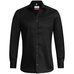 Greiff Corporate Hemd PREMIUM Herren OEKO TEX® Schwarz