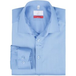 Greiff Corporate Hemd PREMIUM Herren OEKO TEX® Mittelblau