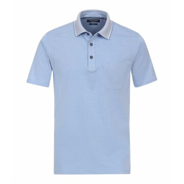 CASAMODA Herren Poloshirt Kurzarm Regular Piqué Hellblau