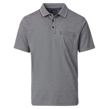CASAMODA Herren Poloshirt Kurzarm Regular Piqué Anthrazit meliert