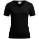 Greiff Corporate Wear SHIRTS Damen T-Shirt Kurzarm V-Ausschnitt Regular Fit Baumwollmix Stretch OEKO TEX® Schwarz