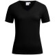 Greiff SHIRTS Damen T-Shirt Kurzarm V-Neck Regular-Fit Schwarz
