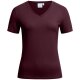 Greiff SHIRTS Damen T-Shirt Kurzarm V-Neck Regular-Fit Burgund