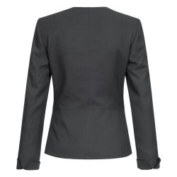 Greiff Corporate Wear SIMPLE Damen Blazer Rundhals Schößchen Regular Fit Polyester OEKO TEX® Schwarz