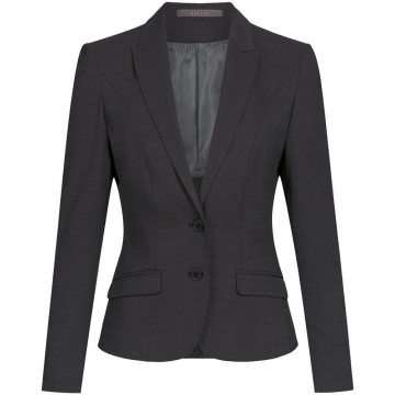 Gr&ouml;&szlig;e 34 Greiff Corporate Wear Modern with 37.5 Damen Blazer Slim Fit Schwarz PINPOINT Modell 1426