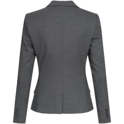 Greiff Corporate Wear Modern with 37.5® Damen Business-Blazer Spitzfacon Slim Fit Schurwollmix Stretch OEKO TEX® Schwarz PINPOINT 36