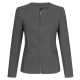 Greiff Corporate Wear Modern with 37.5® Damen Business-Blazer Rundhals Reißverschluss Regular Fit Schurwollmix OEKO TEX® Schwarz PINPOINT 42