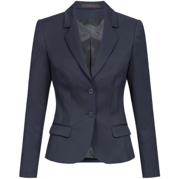 Greiff Corporate Wear BASIC Damen Business-Blazer Reverskragen Slim Fit Schurwollmix OEKO TEX® Marine 44
