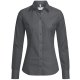 Gr&ouml;&szlig;e 40 Greiff Corporate Wear Basic Damen Bluse Lamgarm Slim Fit Kent Kragen Grau Modell 6510