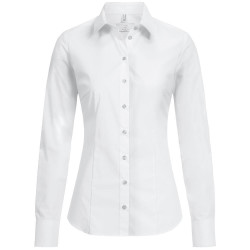 Gr&ouml;&szlig;e 32 Greiff Corporate Wear Basic Damen Bluse Lamgarm Slim Fit Kent Kragen Wei&szlig; Modell 6510