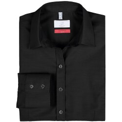 Greiff Modern with 37.5® Damen Bluse Langarm Kent Slim-Fit Schwarz 34