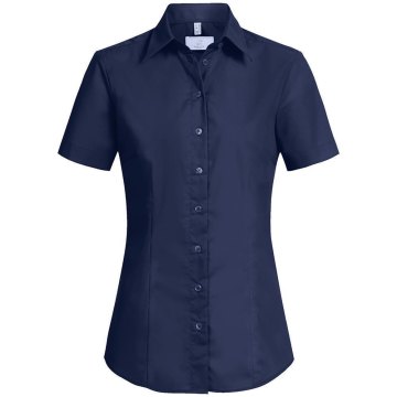 Gr&ouml;&szlig;e 44  Greiff Corporate Wear Basic Damen Bluse Halbarm Regular Fit Marine Blau Modell 6522