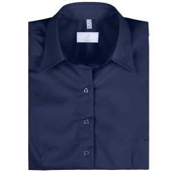 Gr&ouml;&szlig;e 48  Greiff Corporate Wear Basic Damen Bluse Halbarm Regular Fit Marine Blau Modell 6524