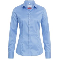 Gr&ouml;&szlig;e 32 Greiff Corporate Wear Premium Damen Bluse Lamgarm Slim Fit Mittelblau Modell 6560 1200