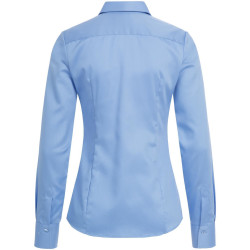 Gr&ouml;&szlig;e 40 Greiff Corporate Wear Premium Damen Bluse Lamgarm Slim Fit Mittelblau Modell 6560 1200
