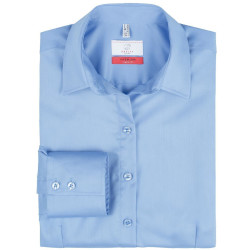 Gr&ouml;&szlig;e 46 Greiff Corporate Wear Premium Damen Bluse Lamgarm Regular Fit Mittelblau Modell 6562 1200