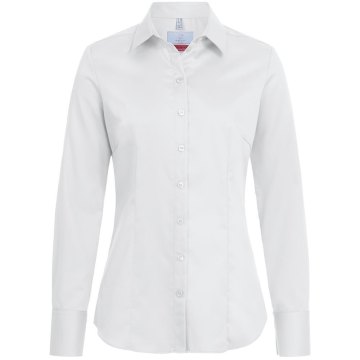 Gr&ouml;&szlig;e 44 Greiff Corporate Wear Premium Damen Bluse Lamgarm Regular Fit Weiss Modell 6562 1200