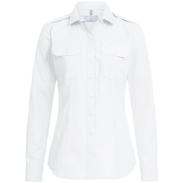 Greiff SIMPLE Damen Pilotbluse Langarm Kent Regular-Fit Weiß 42