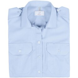 Greiff SIMPLE Damen Pilotbluse Kurzarm New-Kent Regular Hellblau 36