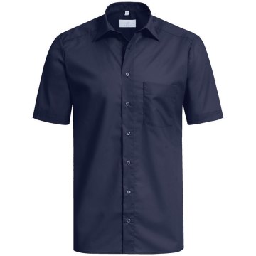 Gr&ouml;&szlig;e 39/40 Greiff Corporate Wear Basic Herren Hemd Regular Fit Halbarm Marine Dunkelblau Modell 6666