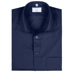 Gr&ouml;&szlig;e 39/40 Greiff Corporate Wear Basic Herren Hemd Regular Fit Halbarm Marine Dunkelblau Modell 6666