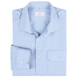 Greiff SIMPLE Herren Pilothemd Langarm New-Kent Regular Hellblau 41/42