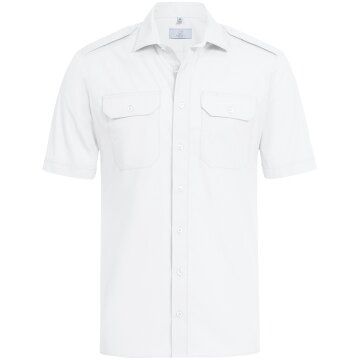 Greiff SIMPLE Herren Pilothemd Kurzarm New-Kent Regular Fit Weiß 41/42
