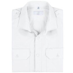 Greiff Corporate Wear SIMPLE Herren Pilothemd Kurzarm New-Kentkragen Regular Fit Baumwollmix OEKO TEX® Weiß 45/46