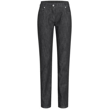 Gr&ouml;&szlig;e 38 Greiff Corporate Wear Casual Damen Jeans Hose Regular Fit Schwarz Black Denim Modell 13776 6903