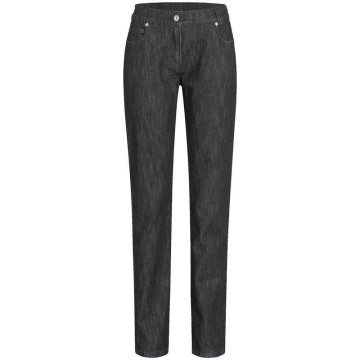 Greiff Corporate Wear CASUAL Damen Jeans Hose Regular Fit Baumwollmix Stretch OEKO TEX® Schwarz Black Denim 48