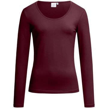 Gr&ouml;&szlig;e S Greiff Corporate Wear Damen Shirt Regular Fit Langarm Burgund Rot Modell 6861
