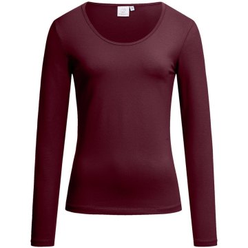 Gr&ouml;&szlig;e XXL Greiff Corporate Wear Damen Shirt Regular Fit Langarm Burgund Rot Modell 6865