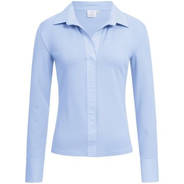 Gr&ouml;&szlig;e M Greiff Corporate Wear Damen Shirtbluse Regular Fit Langarm Hellblau Modell 6863